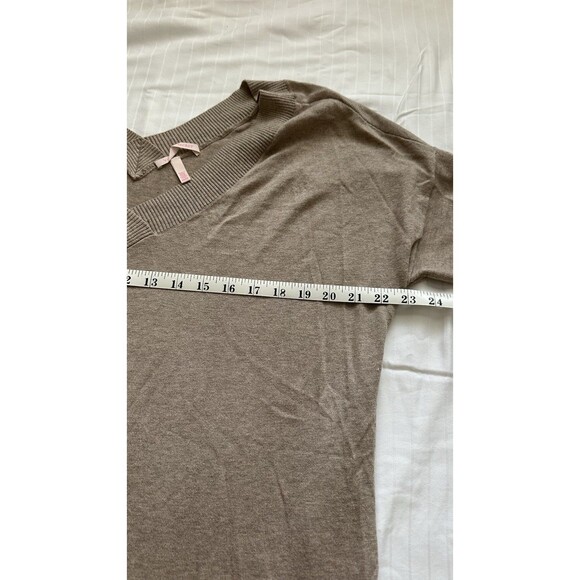 Victoria’s Secret Knit Sweater Dress Tan Medium With Pockets - Picture 4 of 5